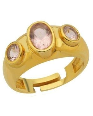 LINYA JEWELLERY Stone Signet Ring - Metallic