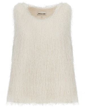Julia Allert Fringe Sleeveless Top - Natural