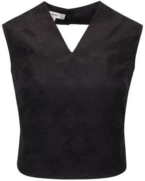 FAYWEAVER Backless Ribbon Top - Black