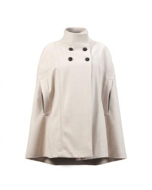 Nikka Place Alyssum Off- Cape Coat - Natural