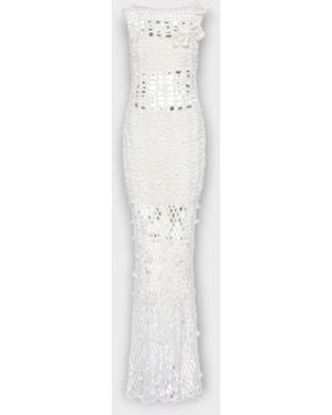 Andreeva Vanilla Handmade Maxi Crochet Dress - White