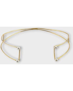 LINYA JEWELLERY Pearl Choker - Metallic