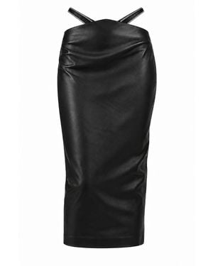 Heira Leatherwear Madonna Midi Skirt - Black