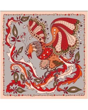 SILK & BEARS Scarlet Phoenix Scarf - Red