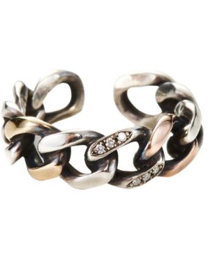 MASANA Chain Motif Connect Ring - Metallic