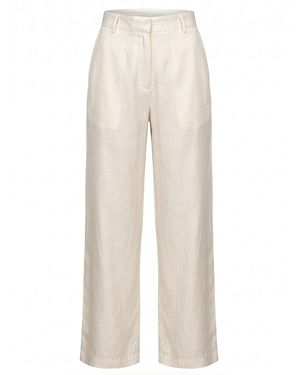 IEVA Ivory Sky Straight-Leg Trousers - Natural