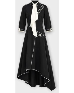 Julia Allert Elegant A-Line Asymmetric Hem Dress - Black