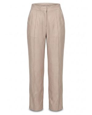 IEVA Dusty Rose Straight-Leg Trousers - Natural