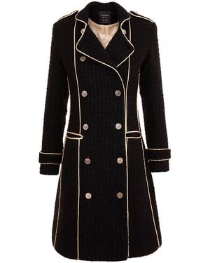 AVENUE No.29 Double Breasted Military Coat - Black