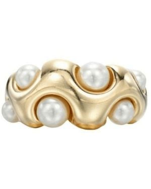 LINYA JEWELLERY Pearl Ring - Metallic