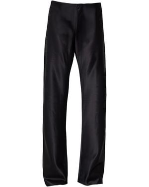 Self-Adore Olivette Satin Trousers - Blue