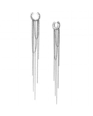 ELANIC GALLERY Whole Earcuff With Chains - White
