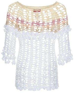Andreeva Vanilla Handmade Crochet Top - White