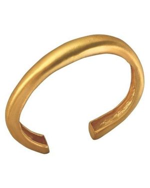 LINYA JEWELLERY Thick Asymmetric Matte Bracelet - Metallic