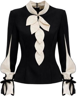 Julia Allert Elegant Fitted Blouse - Black