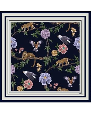 SILK & BEARS Midnight Safari Scarf - Blue