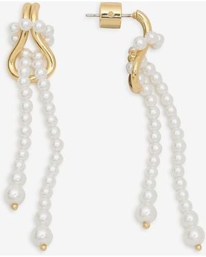 Draper James Pearl Knot Tassel Earring - White