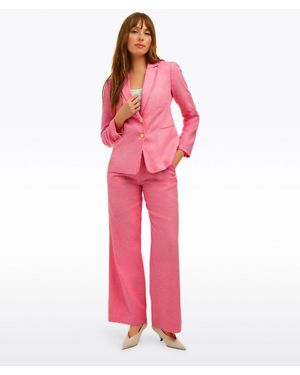 Draper James Linen Wide Leg Pants - Pink