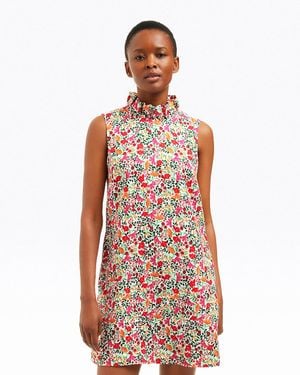 Draper James Sleeveless Lindsay Mini Dress In Coneflowers - Red