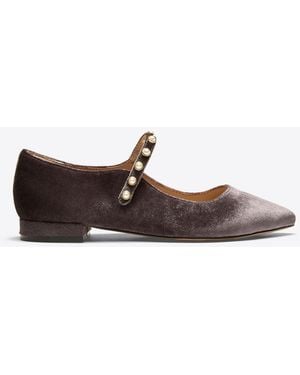 Draper James Abigail Velvet Flat - Black