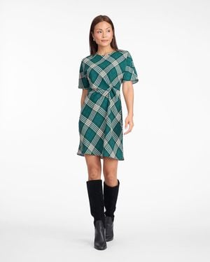 Draper James Every Mini Dress In Plaid - Green