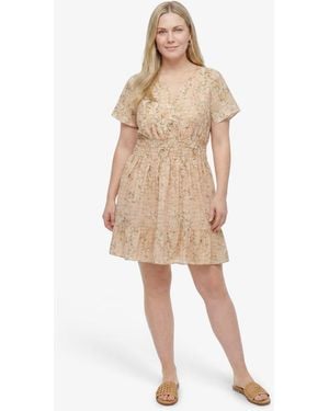 Draper James Wilson Mini Dress In Floral Rattan - Metallic