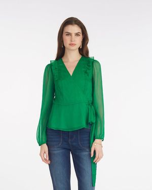 Draper James Wrap Top - Green