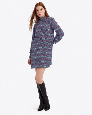 Draper James Long-sleeve Shift Dress - Blue