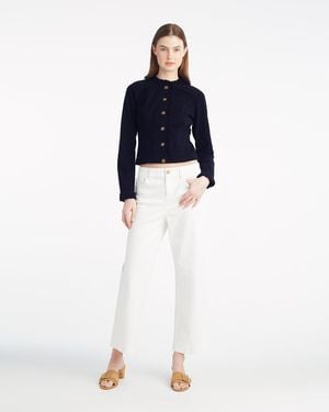 Draper James Ruffle Denim Jacket - Blue