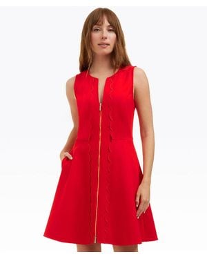 Draper James Sleeveless Mae Love Circle Dress In Red