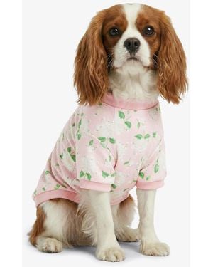 Draper James Pink Hydrangea Print Sweatshirt - White