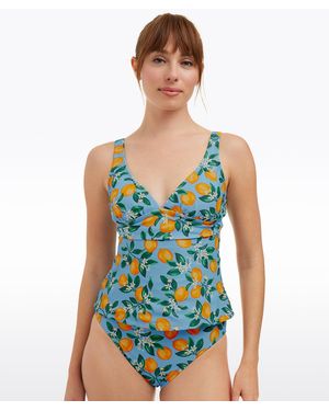 Draper James Lemon Blossom Triangle Tankini - Blue