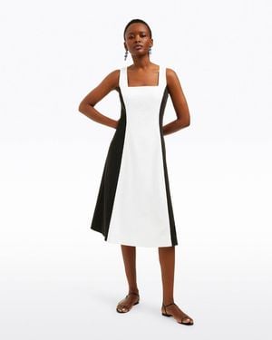 Draper James Genevieve Midi Dress In Black And White