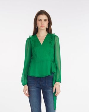 Draper James Wrap Top - Green