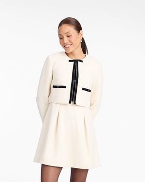 Draper James Tweed Jacket In Vanilla - Natural