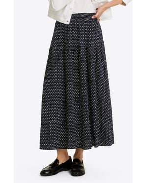 Draper James Midi Skirt In Polka Dot - Blue