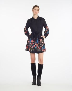 Draper James Ellie Shirtdress In Moonlit Blooms - Blue