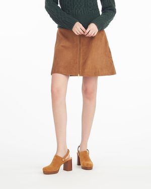 Draper James Suede Mini Skirt - White