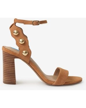 Draper James Gold Stud Heel - White
