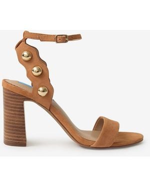 Draper James Gold Stud Heel - White
