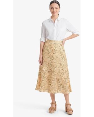 Draper James Midi Skirt In Floral Rattan - Blue