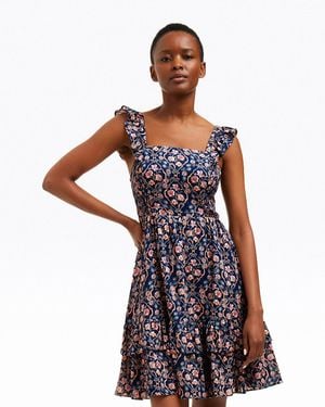 Draper James Carrie Mini Dress In Twilight Vines - Multicolor