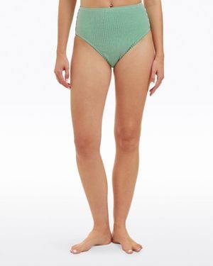 Draper James Seersucker Halter Bandeau Tankini - Green