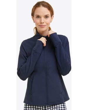 Draper James Warm Up Jacket In Navy - Blue