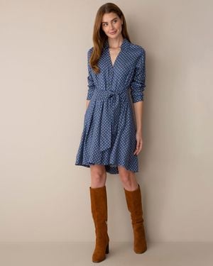 Draper James Layla Mini Dress In Windsor Foulard - Blue