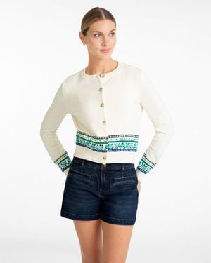 Draper James Printed Cardigan - White