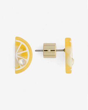 Draper James Lemon Slice Stud Earrings - Metallic