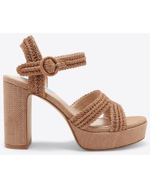 Draper James Rattan Strappy Heel - Natural