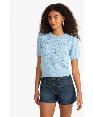 Draper James Short Sleeve Knit - Blue
