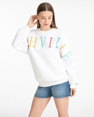 Draper James Nashville Crewneck Sweatshirt - White